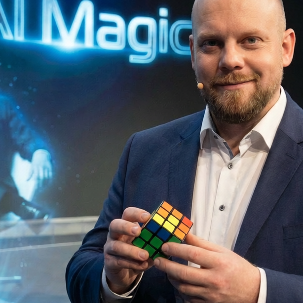 KI Keynote Speaker und Zauberer Harry Riegel